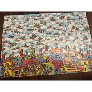 Vintage Where's Waldo? The Carpet Flyers puzzle Open box All pieces